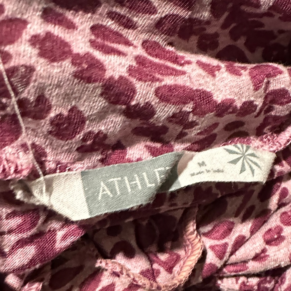 Athleta Maroon Patterned Turtle Neck - image 3